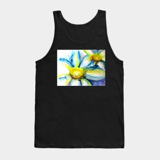 Watercolor painting daisies Tank Top